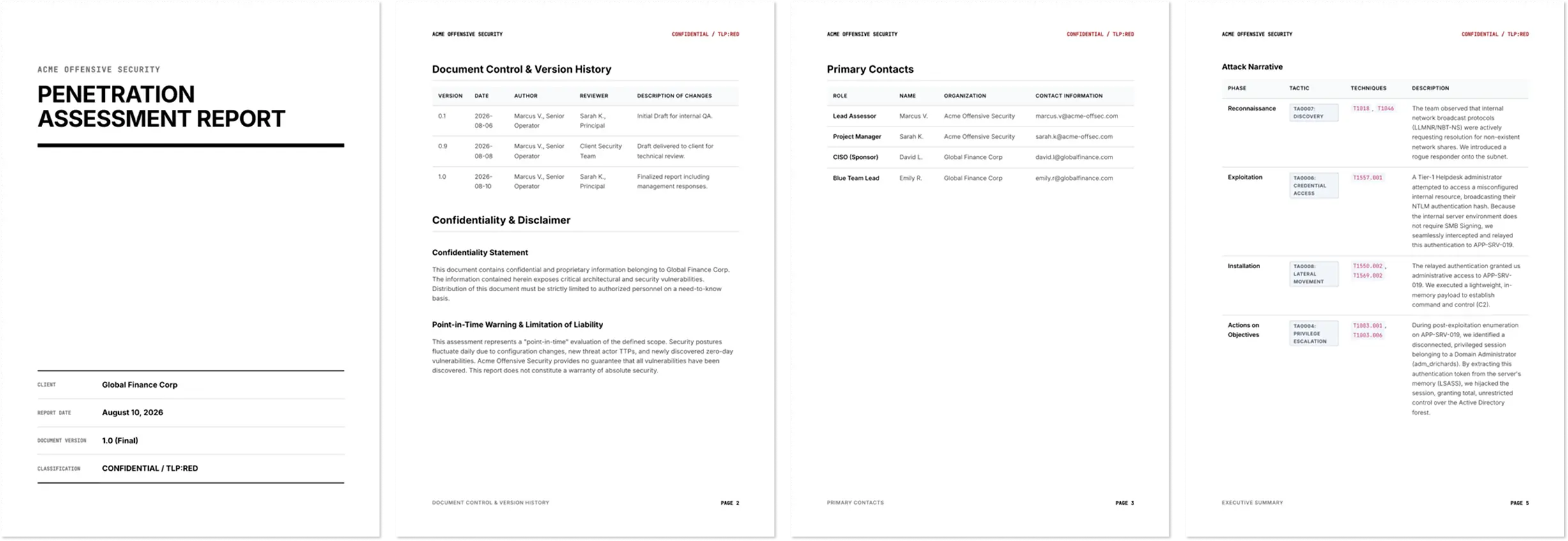 Penetration Testing Report preview, A4, portrait Penetration Testing Report preview, A4, portrait